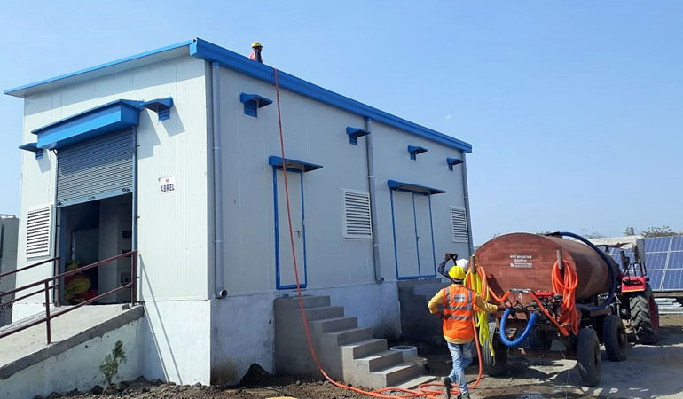 prefabricated control room in India